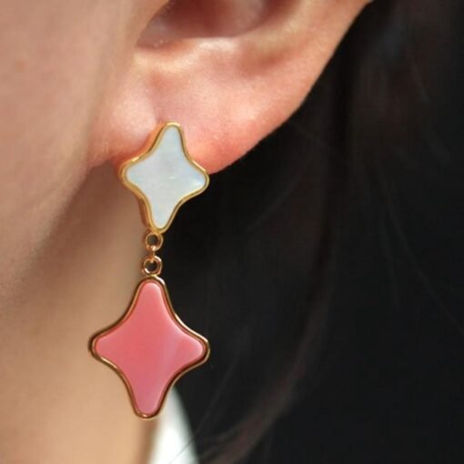 Natural Queen Conch dangle Earrings/Sterling 925Silver 18K Gold-Plated Queen Conch drops/Customize gift box/White Mother of Pearl drops - Image 2