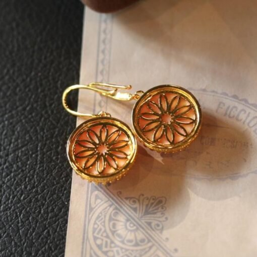 Genuine Queen Conch dangle Earrings/Sterling 925 Silver 18K Gold-Plated round Queen Conch drops/Customize gift box/anniversary gift for her - Image 5