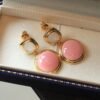 Natural Queen Conch dangle Earrings/Sterling 925 Silver 18K Gold-Plated Queen Conch drops with White Mother of Pearl/Customize gift box