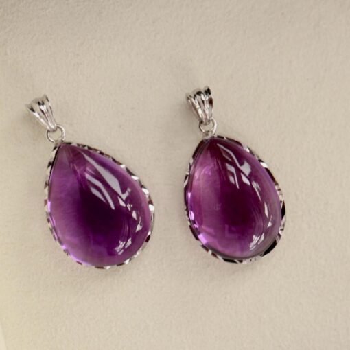 Natural Amethyst pendant/Sterling 925Silver 18k Gold-Plated Amethyst pendant/Customize gift box/February birthstone gift for her/gift formum - Image 5
