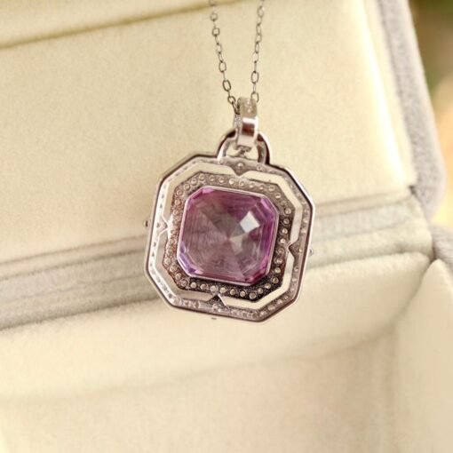 Natural  Amethyst pendant/Sterling 925Silver Amethyst pendant/Customize gift box/Amethyst pendant gold/February birthstone gift/gift forwife - Image 5