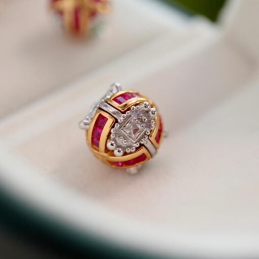 Natural ruby pendant/Sterling 925Silver 18k Gold-Plated raw ruby pendant/Customize gift box/February birthstone gift for her/gift for wife - Image 4