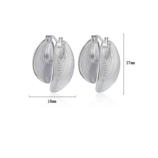 Unique Silver Stud Earrings|Textured Earrings|Big Silver Earrings|Dainty Jewelry|Vintage Earrings|Perfect Gift For Her - Image 6
