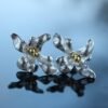 Unique Silver Stud Earrings|Unique Silver Pedal Earrings|Silver Flower Earrings|Silver Dainty Jewelry|Charm Floral Earrings|Perfect Gift