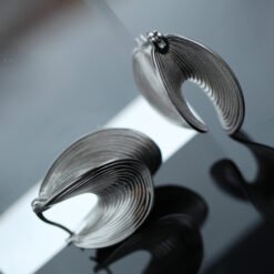 Unique Silver Stud Earrings|Textured Earrings|Big Silver Earrings|Dainty Jewelry|Vintage Earrings|Perfect Gift For Her