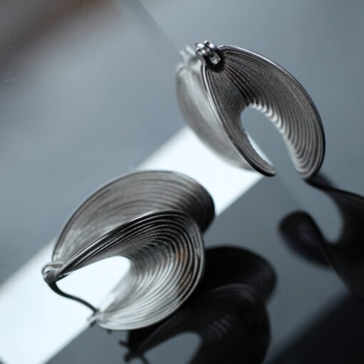 Unique Silver Stud Earrings|Textured Earrings|Big Silver Earrings|Dainty Jewelry|Vintage Earrings|Perfect Gift For Her