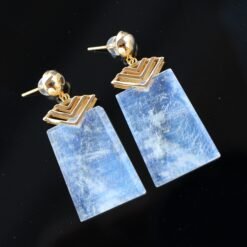 Natural Moonstone with 925 Silver Stud EarringsUnique Moonstone Earring/Balancing Calming Spiritual Protection|Anxiety Stress Relief Earring