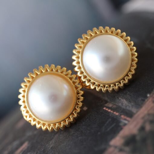 Natural Mabe Pearl Studs Earrings With s925 Silver|Mabe Pearl Jewelry|Statement Pearl Studs Earring|Real Mabe Pearl|Perfect Anniversary Gift - Image 6