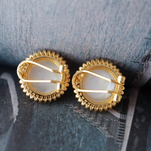 Natural Mabe Pearl Studs Earrings With s925 Silver|Mabe Pearl Jewelry|Statement Pearl Studs Earring|Real Mabe Pearl|Perfect Anniversary Gift - Image 8