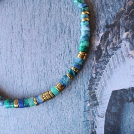 Natural Phoenix lapis Lazuli BraceletStacking bracelet| Zen-Balancing Calming Spiritual Protection-Healing Stone Meditation-Prayer bead - Image 6