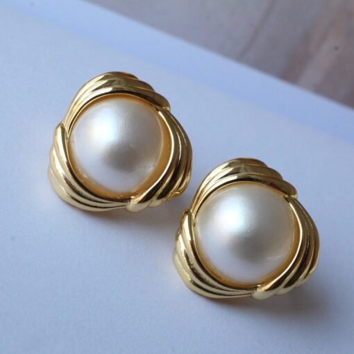 Natural Mabe Studs Earrings With s925 Silver|Dainty Studs Earrings|Statement Stud Earringsl|Perfect Anniversary Gift|Wedding Earrings