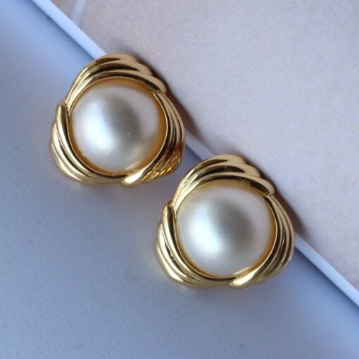 Natural Mabe Studs Earrings With s925 Silver|Dainty Studs Earrings|Statement Stud Earringsl|Perfect Anniversary Gift|Wedding Earrings - Image 3