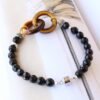 Unique Natural Black Agate Bracelet For Men 925 Silver|Stress Relief Bracelet|Spirit Protection-Healing Stone Meditation-Prayer bracelets