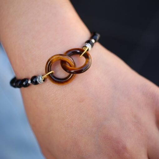 Unique Natural Black Agate Bracelet For Men 925 Silver|Stress Relief Bracelet|Spirit Protection-Healing Stone Meditation-Prayer bracelets - Image 8