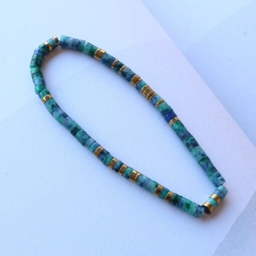 Natural Phoenix lapis Lazuli BraceletStacking bracelet| Zen-Balancing Calming Spiritual Protection-Healing Stone Meditation-Prayer bead - Image 2