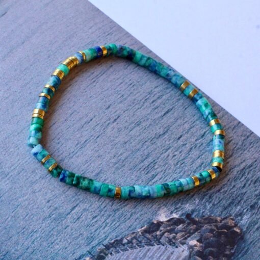 Natural Phoenix lapis Lazuli BraceletStacking bracelet| Zen-Balancing Calming Spiritual Protection-Healing Stone Meditation-Prayer bead - Image 3