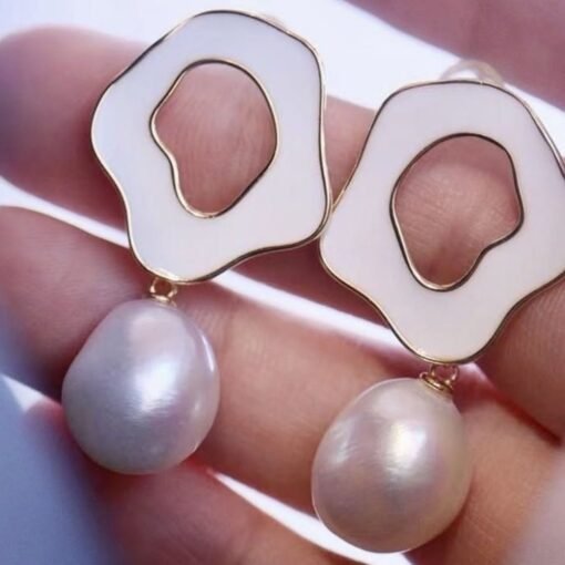 Natural Pearl Studs Earrings With s925 Silver|Mabe Pearl Jewelry|Dainty Pearl Studs Earrings|Real Pearl Earrings|Perfect Anniversary Gift - Image 4