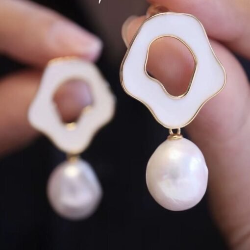 Natural Pearl Studs Earrings With s925 Silver|Mabe Pearl Jewelry|Dainty Pearl Studs Earrings|Real Pearl Earrings|Perfect Anniversary Gift - Image 2