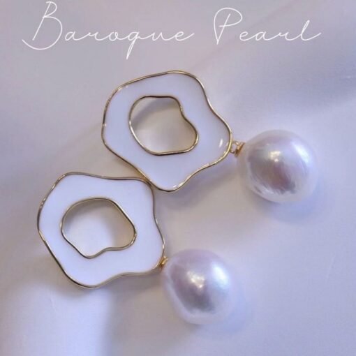 Natural Pearl Studs Earrings With s925 Silver|Mabe Pearl Jewelry|Dainty Pearl Studs Earrings|Real Pearl Earrings|Perfect Anniversary Gift - Image 3