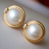Natural white Mabe Studs Earrings With s925 Silver|Mabe Jewelry|Dainty Studs Earrings|Statement Stud earrings|Perfect Wedding earrings