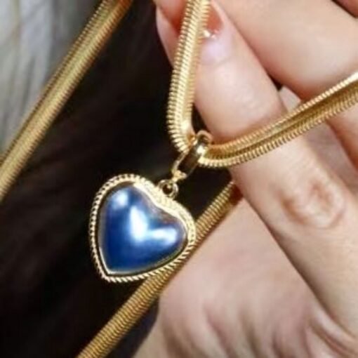 Natural Heart Shape Mabe Pearl Pendant Necklace Silver|Unique Made Pearl Stacking Pendant|Dainty Modern Mabe Pearl NecklacesBirthday Gifts - Image 2