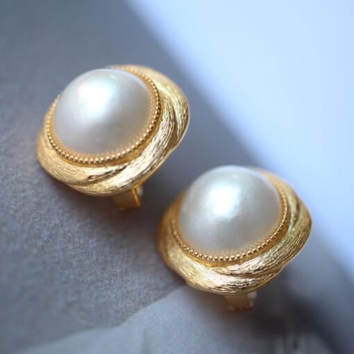 Natural Mabe Pearl Earrings s925 Silver|Vintage Mabe Pearl Jewelry|Statement Pearl Earrings|Bridal Pearl earrings|Perfect wedding earrings - Image 5