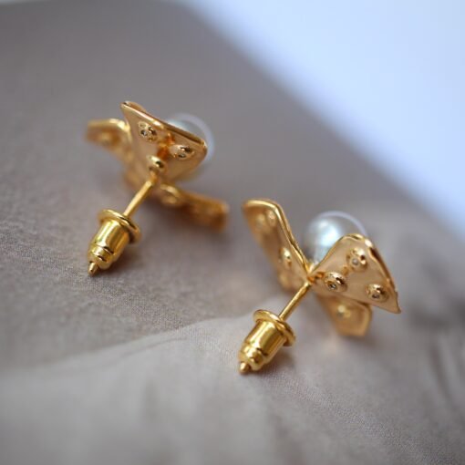 Natura Pearl Studs Earrings With s925 Silver|Real Pearl Jewelry|Dainty Pearl Studs Earrings|White Pearl Earrings|Perfect Anniversary Gift - Image 5