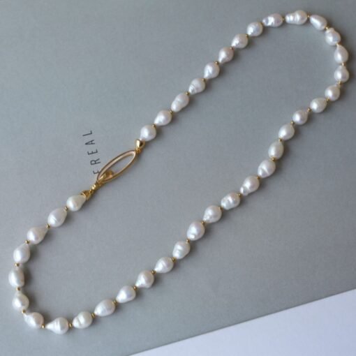 Unique Natural akoya Pearl Necklace|High Quality pearl bracelets|Everyday Minimalist pearl Necklace|Anniversary Gift|Perfect Gift For Her - Image 2