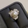 Natural Big Pearl Ring Silver|Unique Charm Pearl ring gold|Statement Pearl ring|June Birthstone Pearl ring|Real Pearl ring women18mm pearl