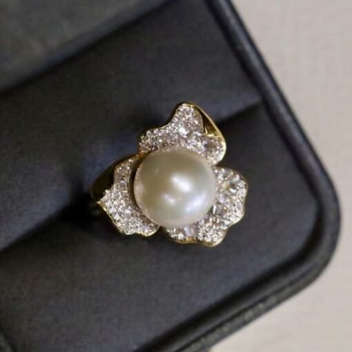 Natural Big Pearl Ring Silver|Unique Charm Pearl ring gold|Statement Pearl ring|June Birthstone Pearl ring|Real Pearl ring women18mm pearl - Image 8