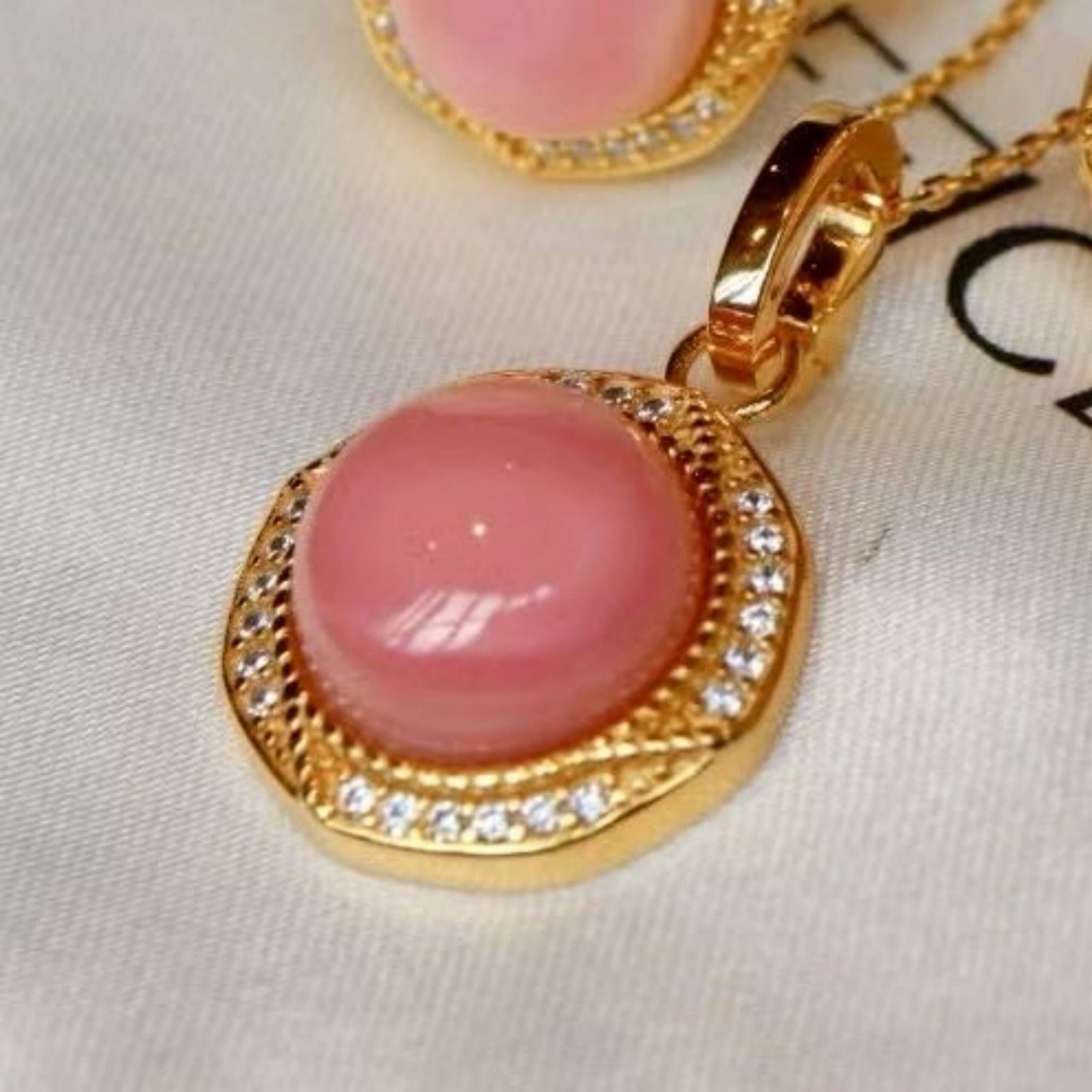 Natural Pink Queen Conch Shell Jewelry set|Pink Sea Shell Stud Earrings|Untreated Pink Gemstone Pendant|Handmade Vintage Jewelry Set women - Image 7