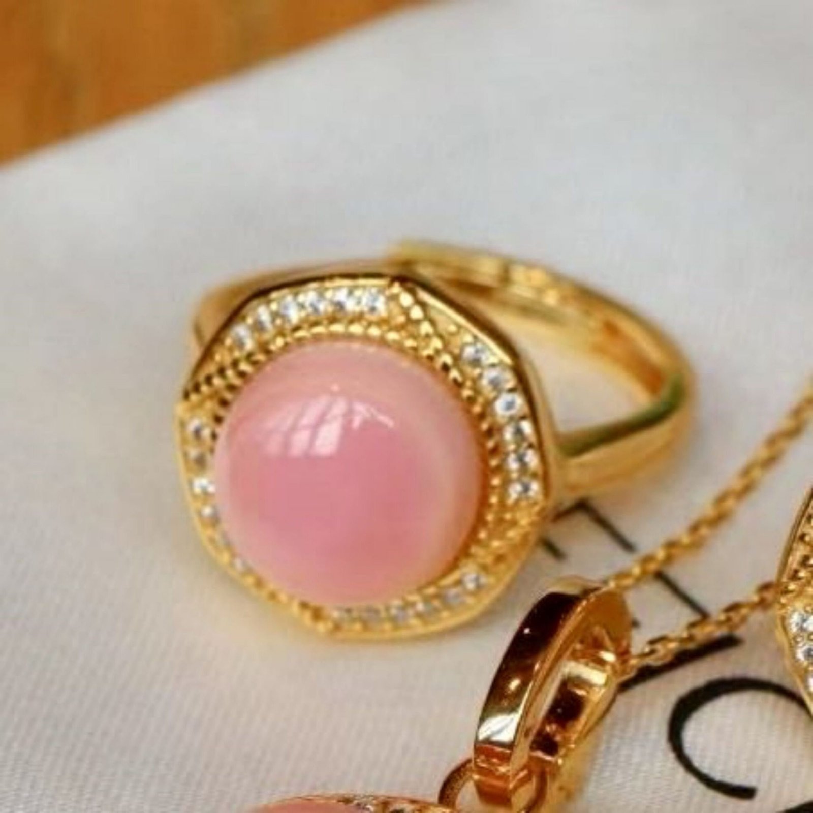 Natural Pink Queen Conch Shell Jewelry set|Pink Sea Shell Stud Earrings|Untreated Pink Gemstone Pendant|Handmade Vintage Jewelry Set women - Image 5