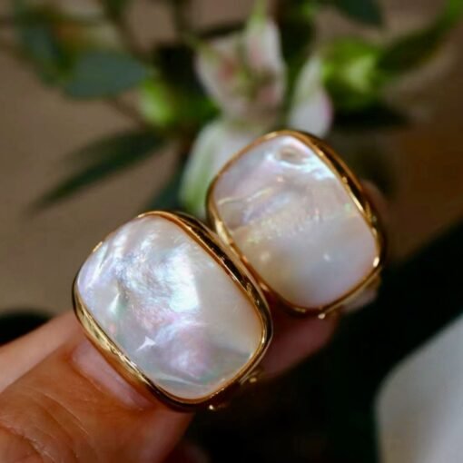 Unique White Fritillary With Silver Stud Earrings|Big Fritillary Earrings|Dainty Jewelry|Vintage Earrings|Perfect Gift For Her - Image 5
