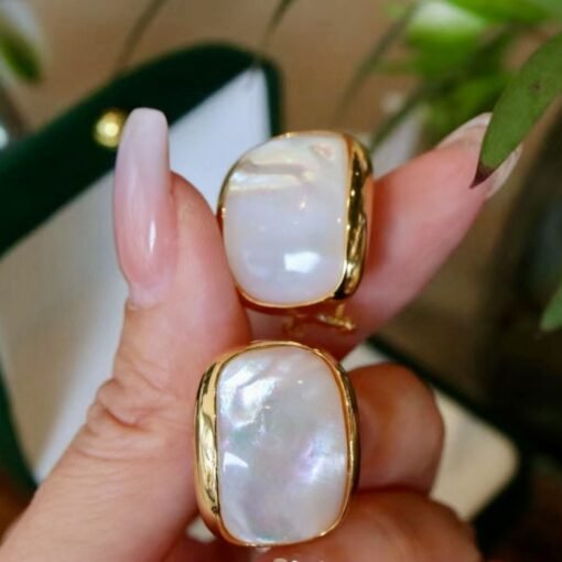 Unique White Fritillary With Silver Stud Earrings|Big Fritillary Earrings|Dainty Jewelry|Vintage Earrings|Perfect Gift For Her - Image 7