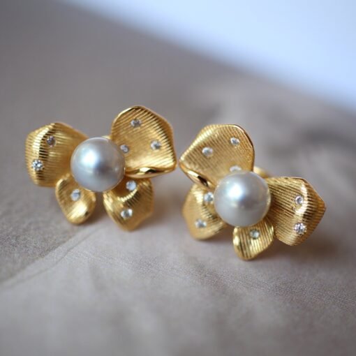 Natura Pearl Studs Earrings With s925 Silver|Real Pearl Jewelry|Dainty Pearl Studs Earrings|White Pearl Earrings|Perfect Anniversary Gift - Image 3