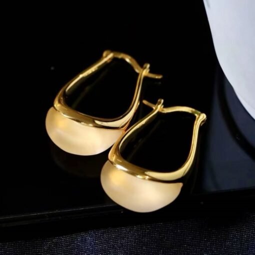 Unique Quartz Drop Earrings In 925 Silver|Natural Quartz Jewelry|Quartz Hoop Earrings|Minimalist Dangle Earrings|Perfect Gift For Women - Image 2