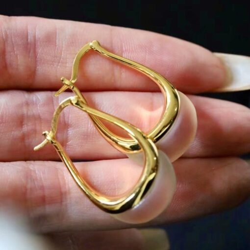 Unique Quartz Drop Earrings In 925 Silver|Natural Quartz Jewelry|Quartz Hoop Earrings|Minimalist Dangle Earrings|Perfect Gift For Women - Image 4