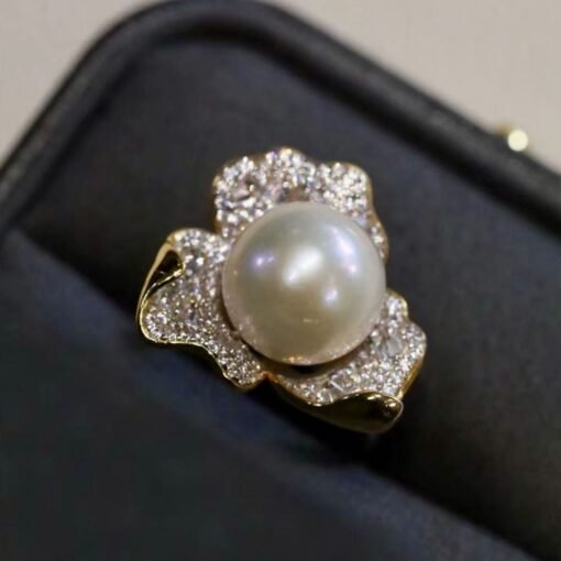 Natural Big Pearl Ring Silver|Unique Charm Pearl ring gold|Statement Pearl ring|June Birthstone Pearl ring|Real Pearl ring women18mm pearl - Image 6