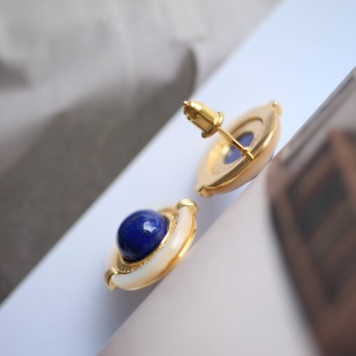 Genuine Lapis Lazuli Jewelry set silver|Statement lapis lazuli PendantVintage Lapis LazuliUnique September birthstone earring women - Image 7