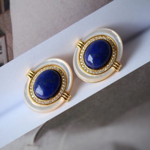 Genuine Lapis Lazuli Jewelry set silver|Statement lapis lazuli PendantVintage Lapis LazuliUnique September birthstone earring women - Image 2