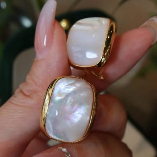 Unique White Fritillary With Silver Stud Earrings|Big Fritillary Earrings|Dainty Jewelry|Vintage Earrings|Perfect Gift For Her - Image 3
