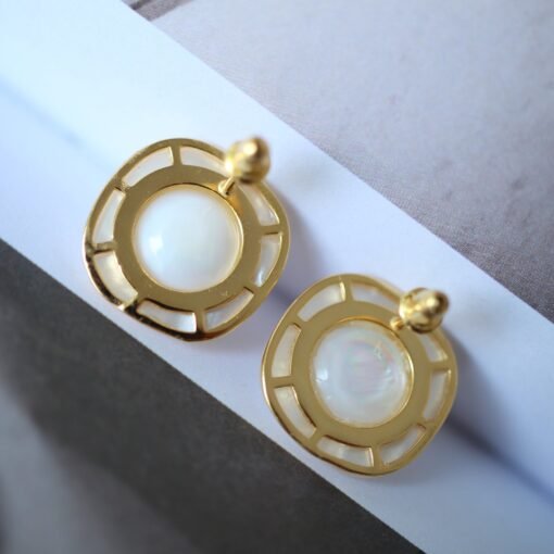 Natural Pearl Studs Earrings With Mabe|Charm Pearl Jewelry|Unique Pearl Studs Earrings|Real Pearl Earrings|Perfect Wedding earrings women - Image 5