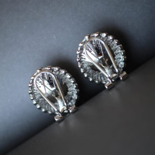 Unique Seawater Akoya Pearl Studs Earrings s925 Silver|Natural Pearl Earring Women|Art deco Pearl Stud Women|Handmade Vintage Pearl Earrings - Image 3