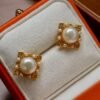 Natural vintage pearl stud earrings sterling silver|Real Antique Pearl Studs Earrings gold|Art deco Pearl Earring|Handmade Gemstone Earrings