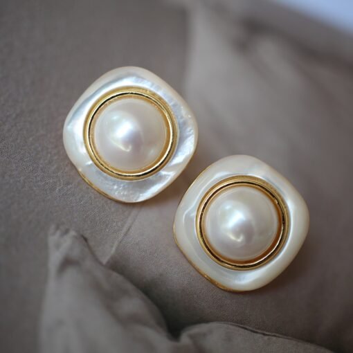 Natural Pearl Studs Earrings With Mabe|Charm Pearl Jewelry|Unique Pearl Studs Earrings|Real Pearl Earrings|Perfect Wedding earrings women - Image 7