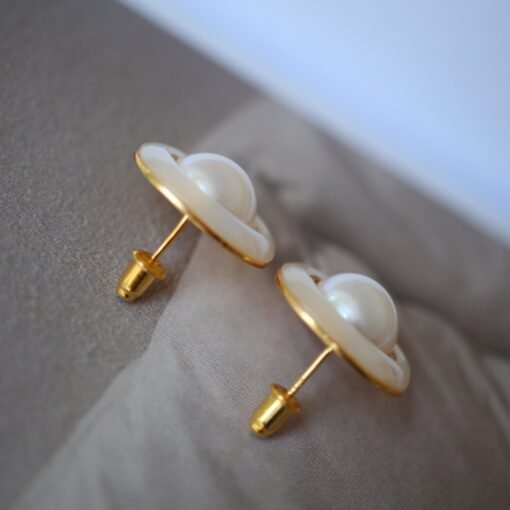 Natural Pearl Studs Earrings With Mabe|Charm Pearl Jewelry|Unique Pearl Studs Earrings|Real Pearl Earrings|Perfect Wedding earrings women - Image 8