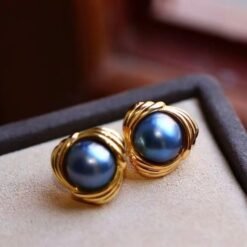 Natural Mabe Studs Earrings With s925 Silver|Dainty Studs Earrings|Statement Stud Earringsl|Perfect Anniversary Gift|Wedding Earrings