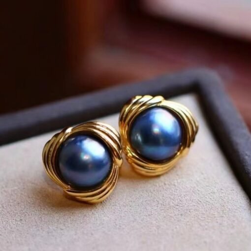 Natural Mabe Studs Earrings With s925 Silver|Dainty Studs Earrings|Statement Stud Earringsl|Perfect Anniversary Gift|Wedding Earrings - Image 8