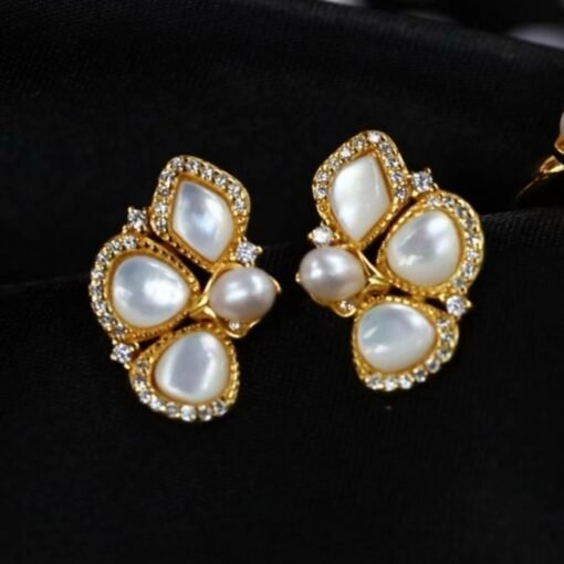 Unique Pearl Stud Earring s925 silver|Real Pearl Stud Earrings|Butterfly Shape Pearl Earrings|Mother of Pearl EarringsJune Birthstone gift - Image 7