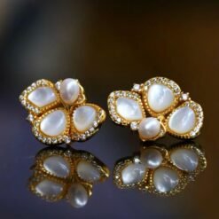 Unique Pearl Stud Earring s925 silver|Real Pearl Stud Earrings|Butterfly Shape Pearl Earrings|Mother of Pearl EarringsJune Birthstone gift